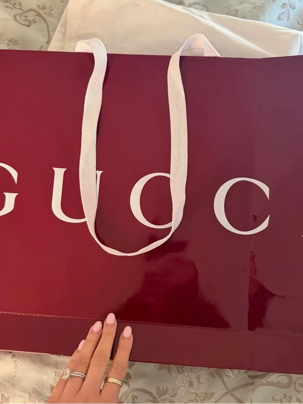 NWT GUCCI MEDIUM BLONDIE LOGO EMBOSSED TOTE BAG CALF LEATHER - Picture 13 of 13